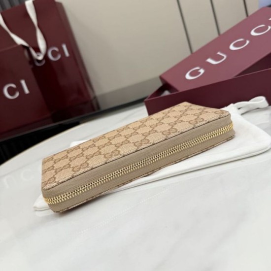 Replica di lusso Borse Portafoglio lungo Gucci 876434 con cerniera tela GG marrone Imitazioni Replica Borse Portafoglio lungo Gucci 876434 con cerniera tela GG marrone firmate