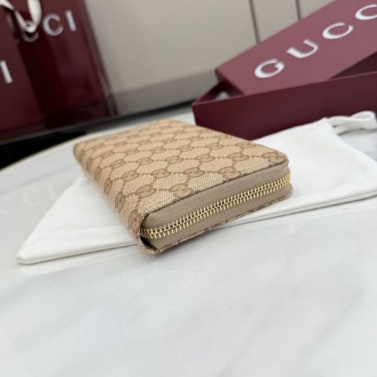 Replica di lusso Borse Portafoglio lungo Gucci 876434 con cerniera tela GG marrone Imitazioni Replica Borse Portafoglio lungo Gucci 876434 con cerniera tela GG marrone firmate