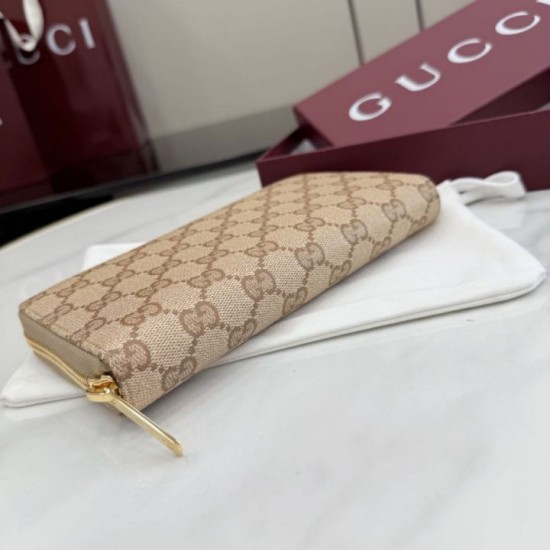 Replica di lusso Borse Portafoglio lungo Gucci 876434 con cerniera tela GG marrone Imitazioni Replica Borse Portafoglio lungo Gucci 876434 con cerniera tela GG marrone firmate