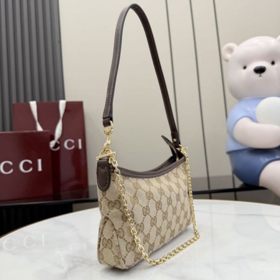 Replica di lusso Borsa a tracolla piccola Gucci 875847 Gossip marrone Imitazioni Cloni Borsa a tracolla piccola Gucci 875847 Gossip marrone firmate