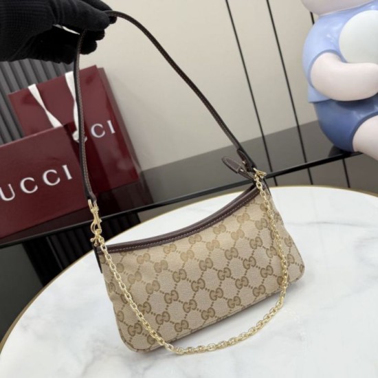 Replica di lusso Borsa a tracolla piccola Gucci 875847 Gossip marrone Imitazioni Cloni Borsa a tracolla piccola Gucci 875847 Gossip marrone firmate