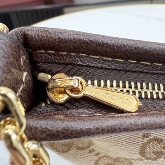 Replica di lusso Borsa a tracolla piccola Gucci 875847 Gossip marrone Imitazioni Cloni Borsa a tracolla piccola Gucci 875847 Gossip marrone firmate