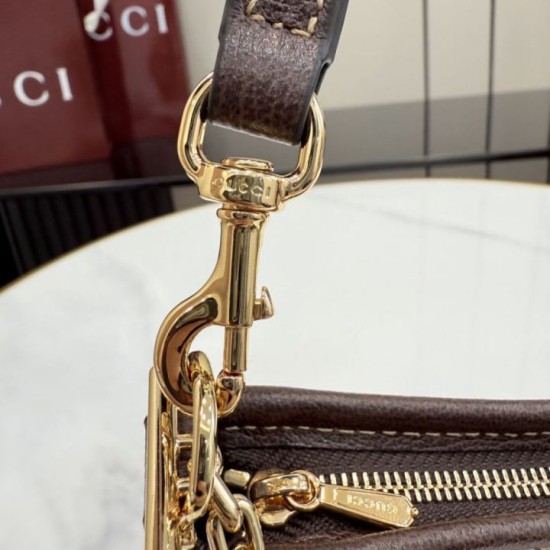 Replica di lusso Borsa a tracolla piccola Gucci 875847 Gossip marrone Imitazioni Cloni Borsa a tracolla piccola Gucci 875847 Gossip marrone firmate