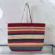 Replica di lusso Borsa tote a righe rafia Miu Miu 5BG228 lavorata all'uncinetto Imitazioni Cloni Borsa tote a righe rafia Miu Miu 5BG228 lavorata all'uncinetto firmate