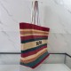 Replica di lusso Borsa tote a righe rafia Miu Miu 5BG228 lavorata all'uncinetto Imitazioni Cloni Borsa tote a righe rafia Miu Miu 5BG228 lavorata all'uncinetto firmate