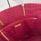 Replica di lusso Borsa tote a righe rafia Miu Miu 5BG228 lavorata all'uncinetto Imitazioni Cloni Borsa tote a righe rafia Miu Miu 5BG228 lavorata all'uncinetto firmate