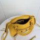 Replica di lusso Borsa Balenciaga Le City Mini 24cm pelle di agnello stropicciata gialla Imitazioni Replica Perfetta Borsa Balenciaga Le City Mini 24cm pelle di agnello stropicciata gialla firmate