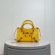 Replica di lusso Borsa Balenciaga Le City Mini 24cm pelle di agnello stropicciata gialla Imitazioni Replica Perfetta Borsa Balenciaga Le City Mini 24cm pelle di agnello stropicciata gialla firmate
