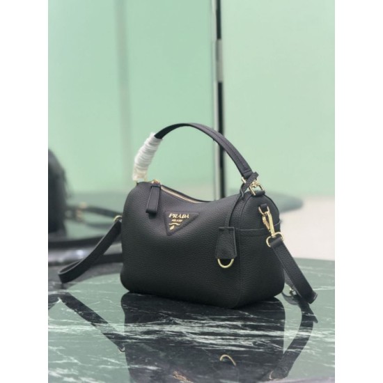 Replica di lusso Borsa a tracolla piccola Prada 1BC277 con manico superiore nera Imitazioni Imitazioni Cloni Borsa a tracolla piccola Prada 1BC277 con manico superiore nera Imitazioni firmate