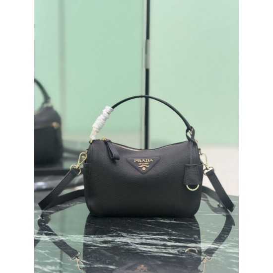 Replica di lusso Borsa a tracolla piccola Prada 1BC277 con manico superiore nera Imitazioni Imitazioni Cloni Borsa a tracolla piccola Prada 1BC277 con manico superiore nera Imitazioni firmate