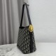 Replica di lusso Borsa a secchiello medio Dior Médaillon M1532 Dior Oblique blu Imitazioni Cloni Borsa a secchiello medio Dior Médaillon M1532 Dior Oblique blu firmate