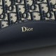 Replica di lusso Borsa a secchiello medio Dior Médaillon M1532 Dior Oblique blu Imitazioni Cloni Borsa a secchiello medio Dior Médaillon M1532 Dior Oblique blu firmate