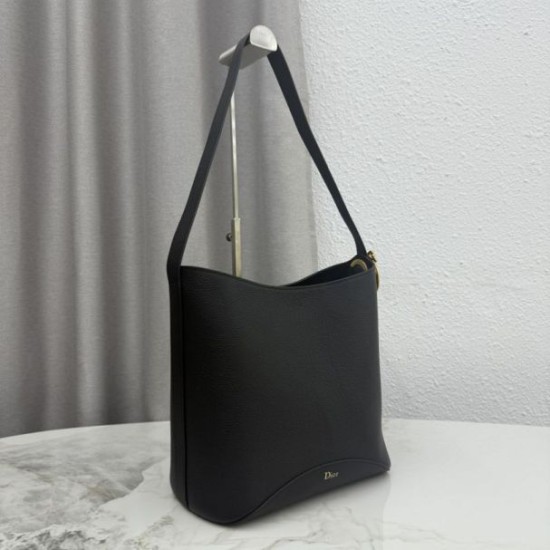 Replica di lusso Borsa 1:1 a secchiello medio Dior Médaillon M1532 Nero Imitazioni Cloni Borsa Replica a secchiello medio Dior Médaillon M1532 Nero firmate