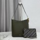 Replica di lusso Borsa a secchiello medio Dior Médaillon M1532 Verde scuro Imitazioni Cloni Borsa a secchiello medio Dior Médaillon M1532 Verde scuro firmate