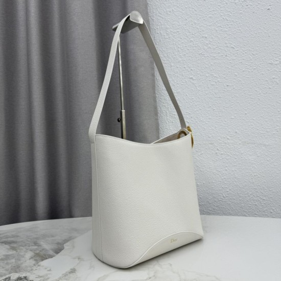 Replica di lusso Borsa a secchiello medio Dior Medalillon M1532 Bianco Imitazioni Cloni Borsa a secchiello medio Dior Medalillon M1532 Bianco firmate