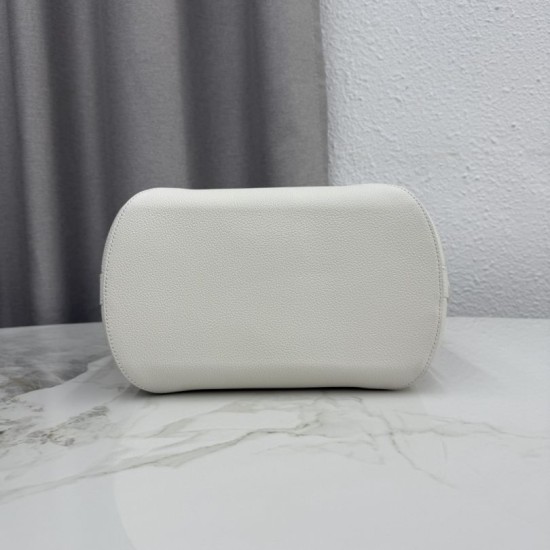Replica di lusso Borsa a secchiello medio Dior Medalillon M1532 Bianco Imitazioni Cloni Borsa a secchiello medio Dior Medalillon M1532 Bianco firmate