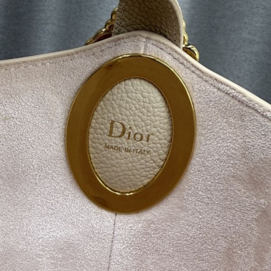 Replica di lusso Borsa a secchiello medio Dior Medalillon M1532 Beige Imitazioni Cloni Borsa a secchiello medio Dior Medalillon M1532 Beige firmate