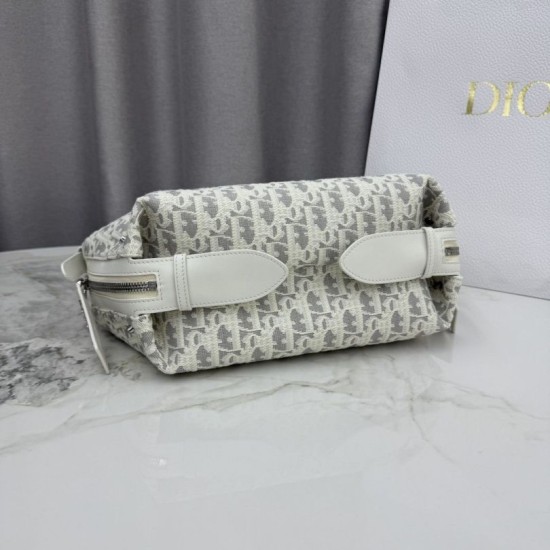 Replica di lusso Bora Pari a tracolla piccola Dior D-Journey M2416 beige/grigio Imitazioni Cloni Bora Pari replica a tracolla piccola Dior D-Journey M2416 beige/grigio firmate