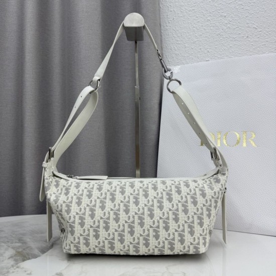 Replica di lusso Bora Pari a tracolla piccola Dior D-Journey M2416 beige/grigio Imitazioni Cloni Bora Pari replica a tracolla piccola Dior D-Journey M2416 beige/grigio firmate