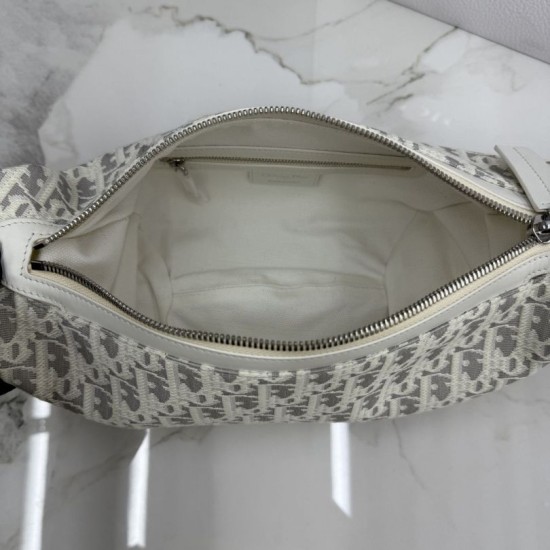 Replica di lusso Bora Pari a tracolla piccola Dior D-Journey M2416 beige/grigio Imitazioni Cloni Bora Pari replica a tracolla piccola Dior D-Journey M2416 beige/grigio firmate