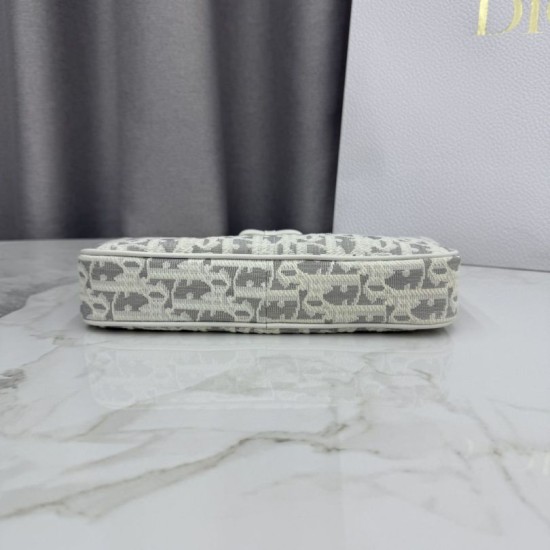 Cloni Pochette Dior Oblique Bow Chain S2504 beige/grigio firmate