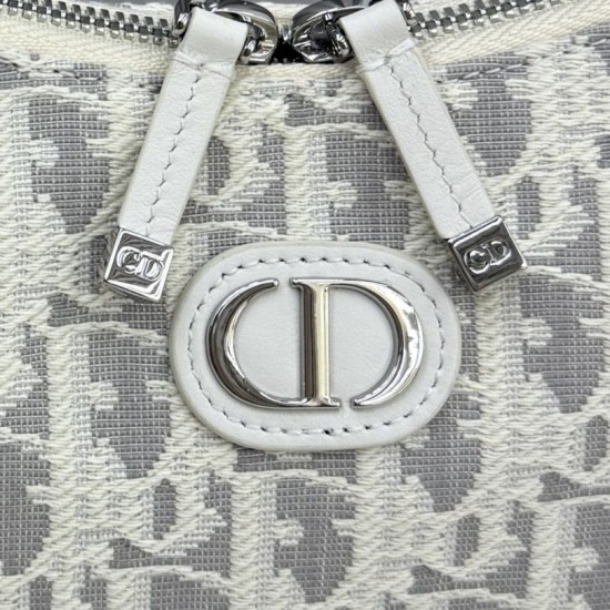 Replica di lusso Borse a tracolla Dior 30 Montaigne Miss Caro Oblique beige/grigio Imitazioni Cloni Borse Replica a tracolla Dior 30 Montaigne Miss Caro Oblique beige/grigio firmate