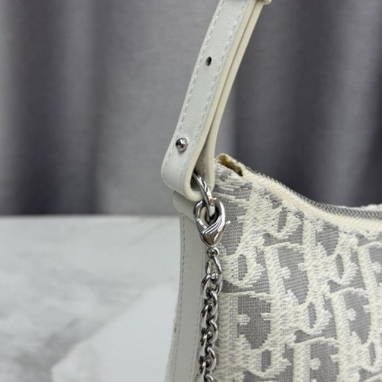 Replica di lusso Borse a tracolla Dior 30 Montaigne Miss Caro Oblique beige/grigio Imitazioni Cloni Borse Replica a tracolla Dior 30 Montaigne Miss Caro Oblique beige/grigio firmate