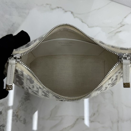 Replica di lusso Borse a tracolla Dior 30 Montaigne Miss Caro Oblique beige/grigio Imitazioni Cloni Borse Replica a tracolla Dior 30 Montaigne Miss Caro Oblique beige/grigio firmate
