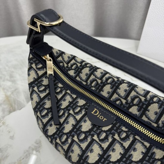 Replica di lusso Pochette Dior Nomad S2424 Oblique Blu Imitazioni Cloni Pochette Dior Nomad S2424 Oblique Blu firmate