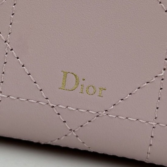Replica di lusso Borsa a mano Dior Trianon Soft Vanity Mini Chain S4613 Rosa Imitazioni Cloni Borsa a mano Dior Trianon Soft Vanity Mini Chain S4613 Rosa firmate