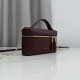 Replica di lusso Borsa a mano Dior Trianon Soft Vanity Mini Chain S4613 Borgogna Imitazioni Cloni Borsa a mano Dior Trianon Soft Vanity Mini Chain S4613 Borgogna firmate