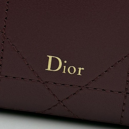 Replica di lusso Borsa a mano Dior Trianon Soft Vanity Mini Chain S4613 Borgogna Imitazioni Cloni Borsa a mano Dior Trianon Soft Vanity Mini Chain S4613 Borgogna firmate