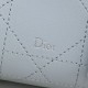 Cloni Borsa Replica a mano Dior Trianon Soft Vanity Mini Chain S4613 Blu firmate