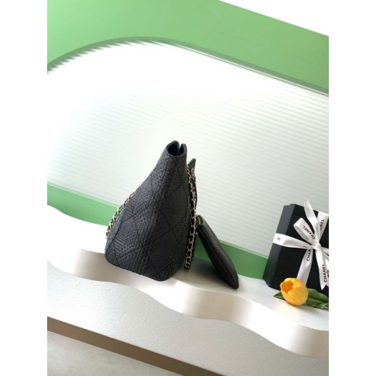 Replica di lusso Borsa shopping Chanel 2026 rafia intrecciata AS6090 albicocca Imitazioni Cloni Borsa shopping Chanel 2026 rafia intrecciata AS6090 albicocca firmate