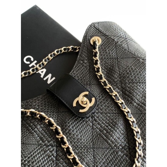 Replica di lusso Borsa shopping Chanel 2026 rafia intrecciata AS6090 albicocca Imitazioni Cloni Borsa shopping Chanel 2026 rafia intrecciata AS6090 albicocca firmate