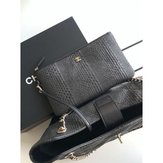 Replica di lusso Borsa shopping Chanel 2026 rafia intrecciata AS6090 albicocca Imitazioni Cloni Borsa shopping Chanel 2026 rafia intrecciata AS6090 albicocca firmate