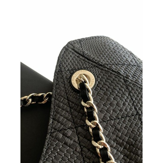 Replica di lusso Borsa shopping Chanel 2026 rafia intrecciata AS6090 albicocca Imitazioni Cloni Borsa shopping Chanel 2026 rafia intrecciata AS6090 albicocca firmate