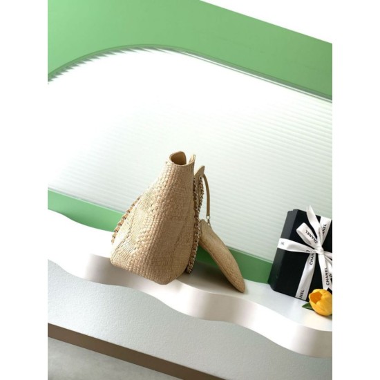 Cloni Borsa shopping Chanel 2026 rafia intrecciata AS6090 Nero firmate