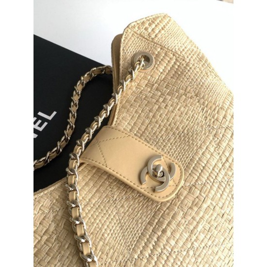 Cloni Borsa shopping Chanel 2026 rafia intrecciata AS6090 Nero firmate