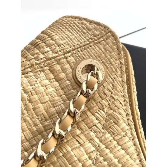 Cloni Borsa shopping Chanel 2026 rafia intrecciata AS6090 Nero firmate