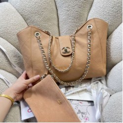 Cloni Borsa shopping Chanel piccola/grande AS6095/AS6090 con pochette marrone firmate