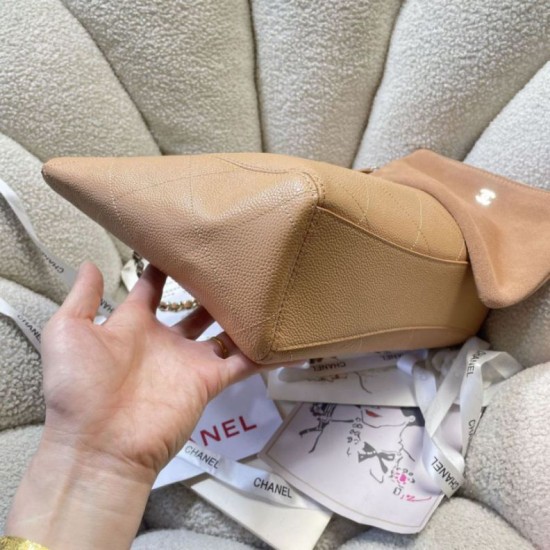 Replica di lusso Borsa shopping Chanel piccola/grande AS6095/AS6090 con pochette marrone Imitazioni Cloni Borsa shopping Chanel piccola/grande AS6095/AS6090 con pochette marrone firmate