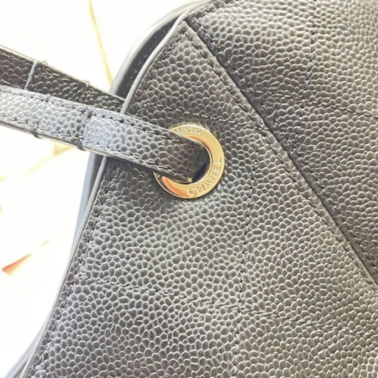 Replica di lusso Borsa shopping Chanel piccola/grande AS6095/AS6090 con pochette nera Imitazioni Cloni Borsa shopping Chanel piccola/grande AS6095/AS6090 con pochette nera firmate