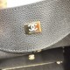 Replica di lusso Borsa shopping Chanel piccola/grande AS6095/AS6090 con pochette nera Imitazioni Cloni Borsa shopping Chanel piccola/grande AS6095/AS6090 con pochette nera firmate