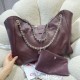 Replica di lusso Borsa shopping Chanel piccola/grande AS6095/AS6090 con pochette Borgogna Imitazioni Cloni Borsa shopping Chanel piccola/grande AS6095/AS6090 con pochette Borgogna firmate