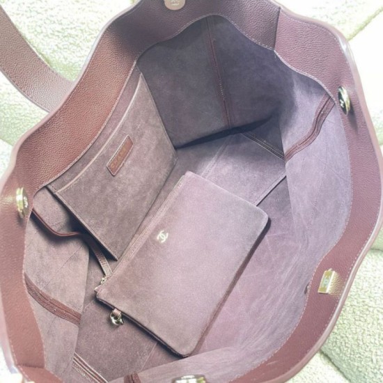 Replica di lusso Borsa shopping Chanel piccola/grande AS6095/AS6090 con pochette Borgogna Imitazioni Cloni Borsa shopping Chanel piccola/grande AS6095/AS6090 con pochette Borgogna firmate