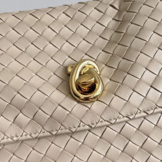 Replica di lusso Borsa a spalla Bottega Veneta Madison Intrecciato Ecru-Muse Imitazioni Cloni Borsa a spalla Bottega Veneta Madison Intrecciato Ecru-Muse firmate