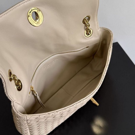Replica di lusso Borsa a spalla Bottega Veneta Madison Intrecciato Ecru-Muse Imitazioni Cloni Borsa a spalla Bottega Veneta Madison Intrecciato Ecru-Muse firmate