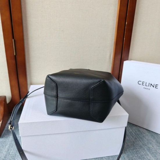 Cloni Borse Replica Alta Qualità a tracolla Celine Small Teen Hobo con portamonete Nero firmate