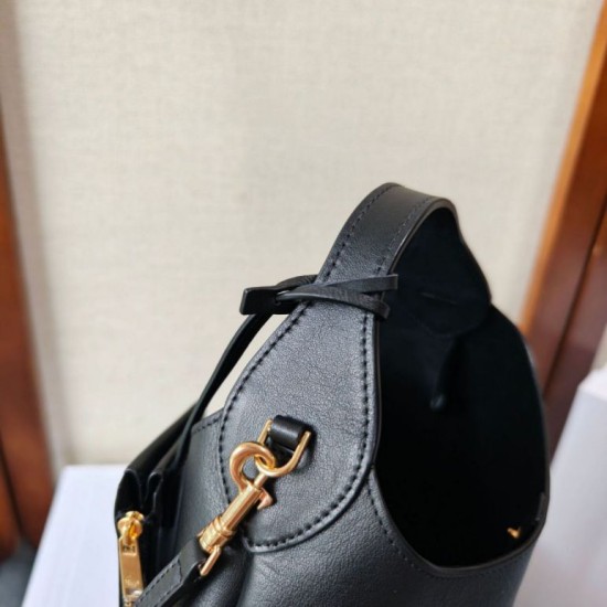 Cloni Borse Replica Alta Qualità a tracolla Celine Small Teen Hobo con portamonete Nero firmate